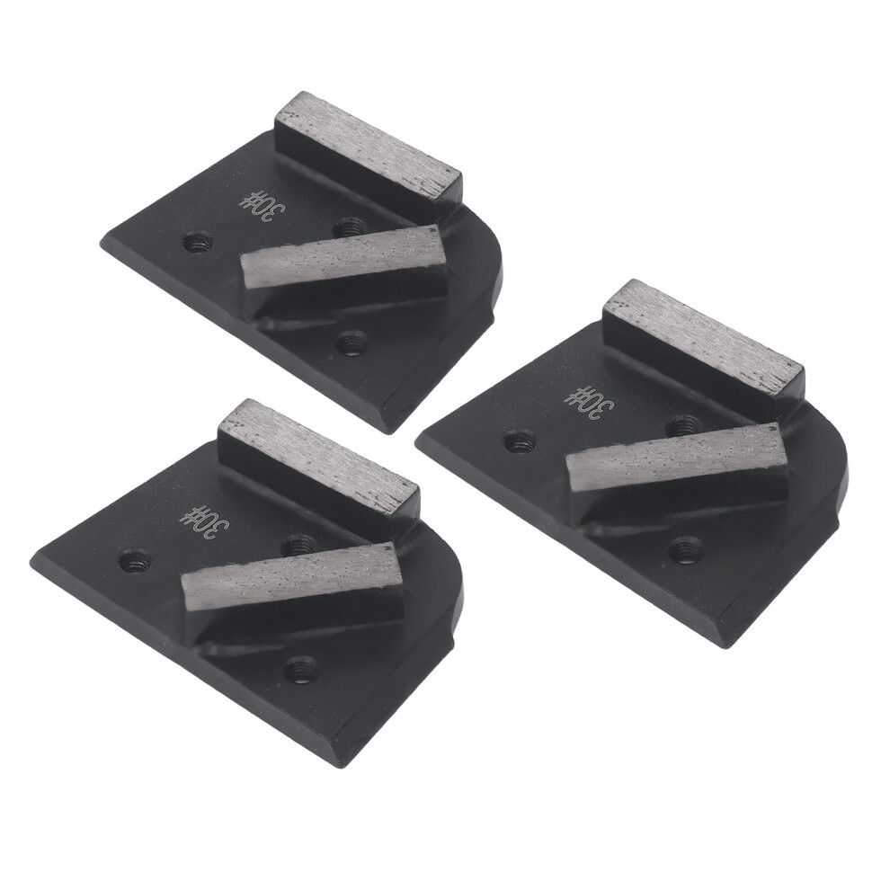 3Pcs 30 Grit Diamond Grinding Shoes 2 Teeth Diamond Polishing Shoes Block Tool For Concrete Paint Floor 4941315409538
