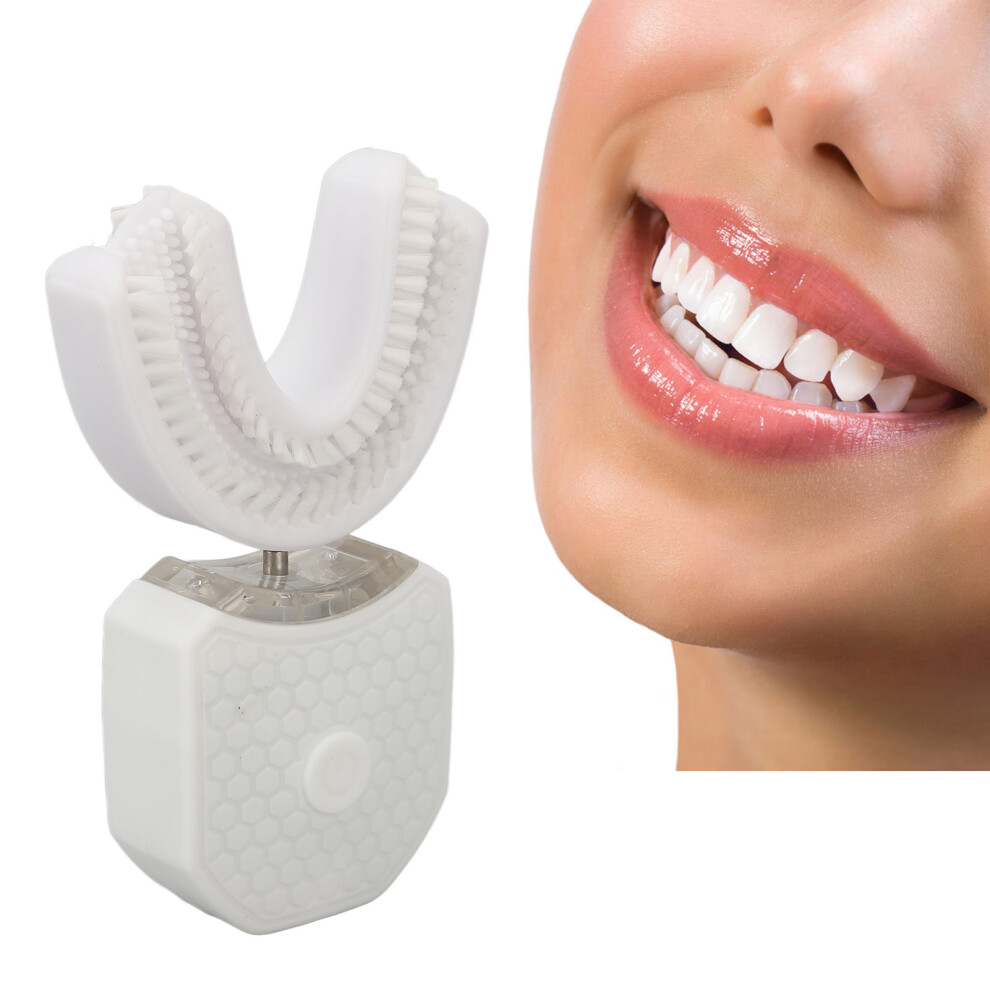 Sonic U Shaped Toothbrushes Automatic Cordless Rechargeable IPX7 Waterproof Blue LED Whitening Toothbrushes White-image-OPC-PHR7BR2-NEW