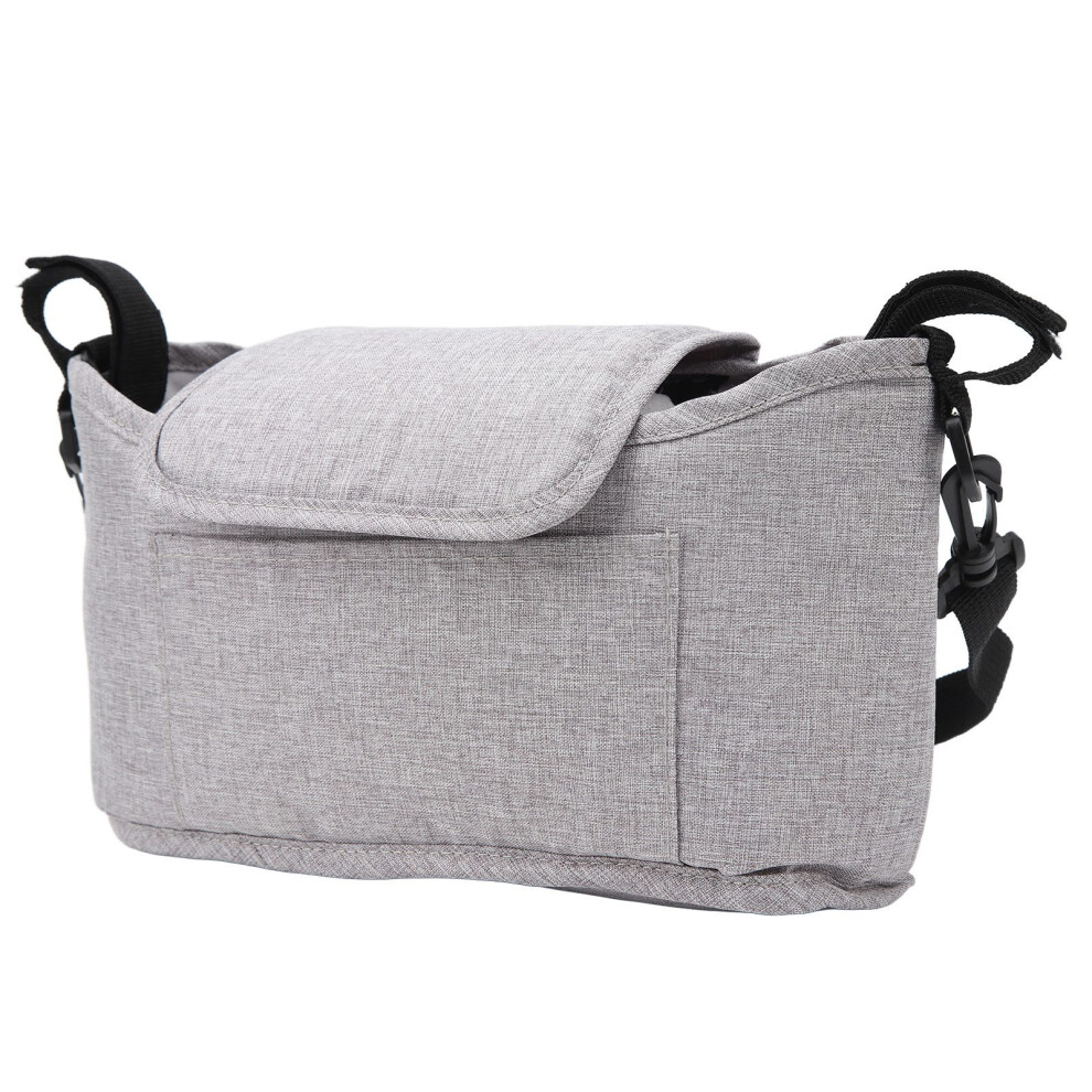 Baby Stroller Hanging Bag Multipurpose Large Capacity Stylish Lightweight Stroller Travel Bag for Outdoor Camping Gray