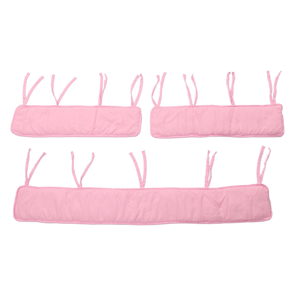 Crib Rail Cover Crib Plain Color Adjustable Strap Crash Prevention Soft Rail Guard Protector for Baby Type 2