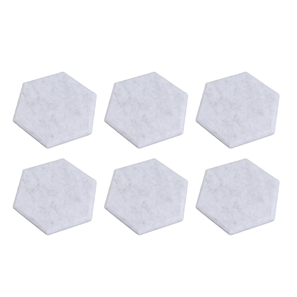 12Pcs Hexagon Acoustic Panels High Density Sound Absorbing Panels Sound Proof Beveled Edge Wall Panels 14X12x7cm Silver Gray 4911315426606