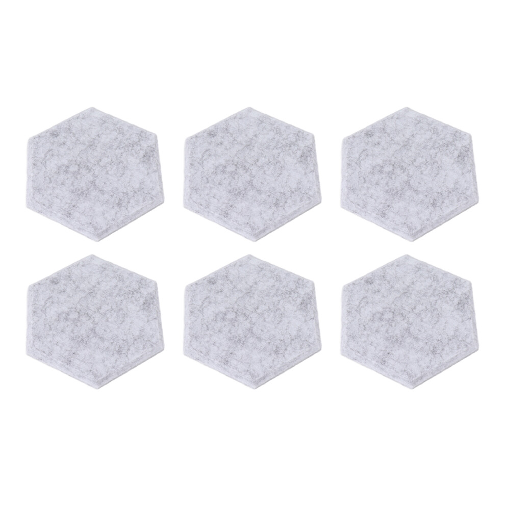 12Pcs Hexagon Acoustic Panels High Density Sound Absorbing Panels Sound Proof Beveled Edge Wall Panels 14X12x7cm Light Gray 8461315426619