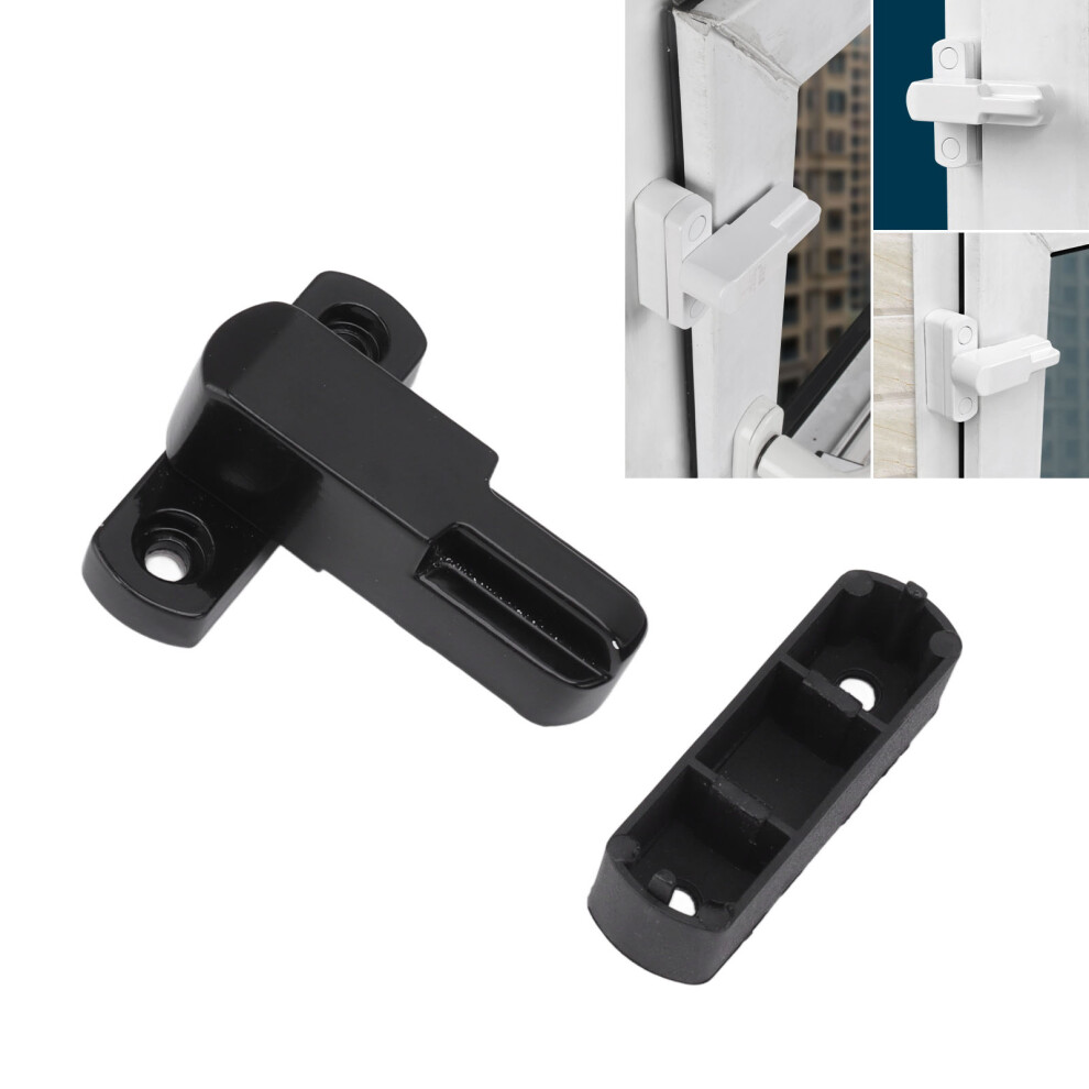 Window Sash Lock Aluminum Alloy T Type Sliding Window Latch Child Proof Safety Lock For Home Security Black 3471315429065