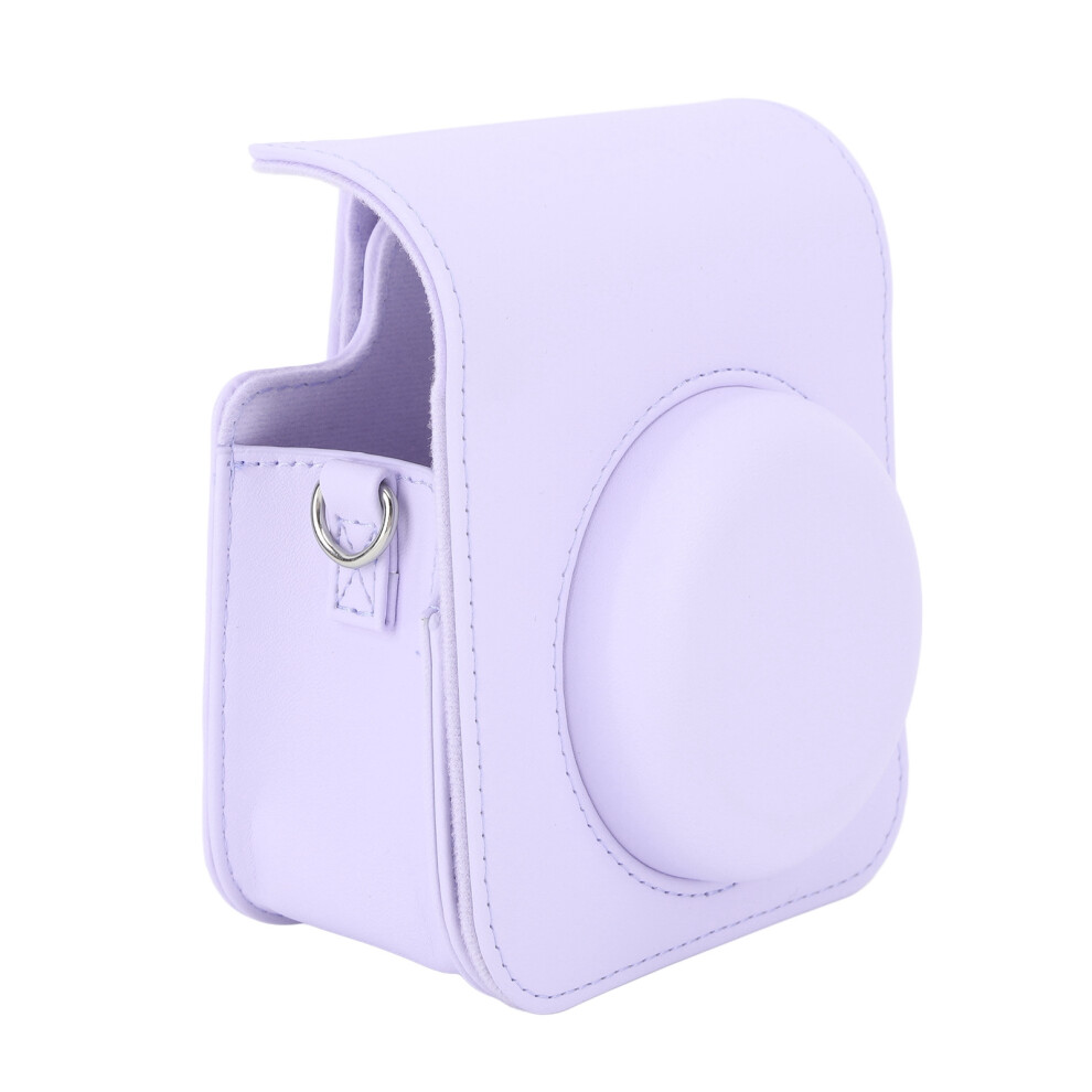 Mini Instant Camera Protective Bag Pu Camera Case With Adjustable Shoulder Strap For Fujifilm Instax Mini 12 Camera Purple 7901315427717