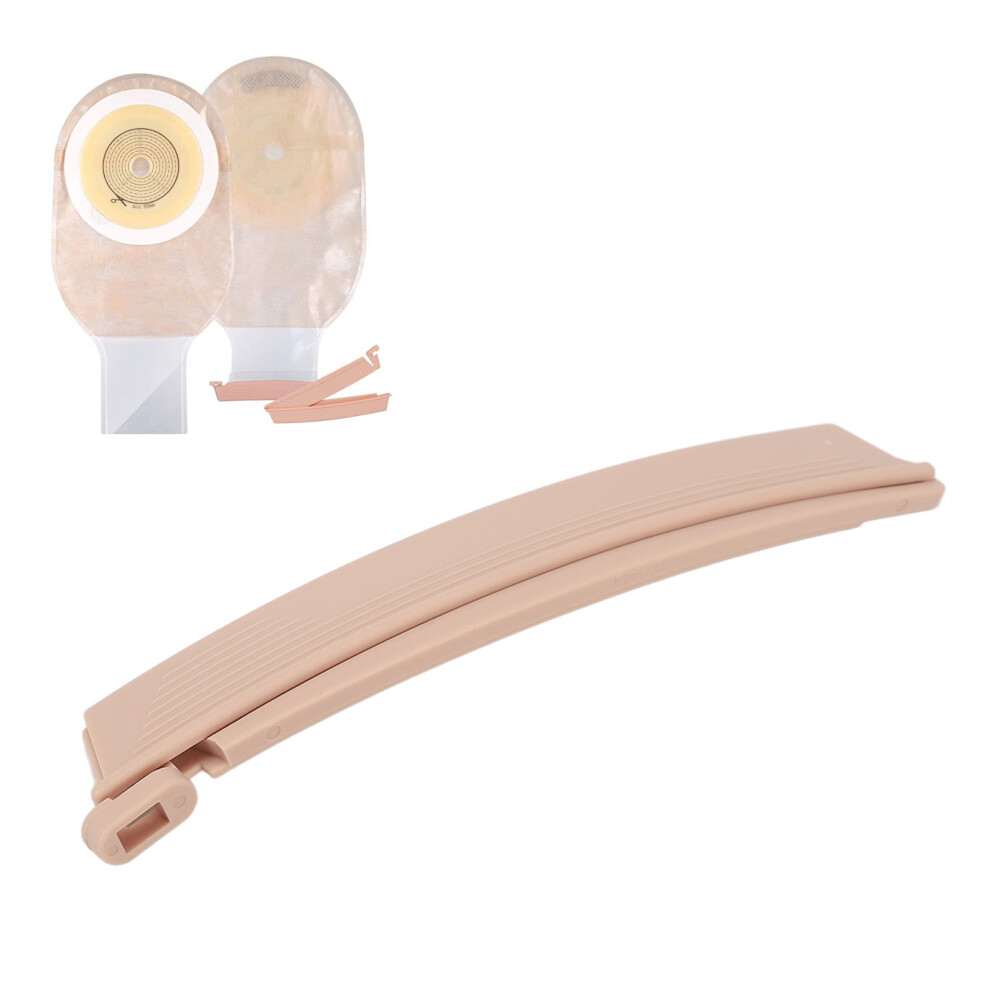 Drainable Pouch Clamp Reusable Colostomy Bags Clip Easy Open Ostomy Bag Curved Clamp