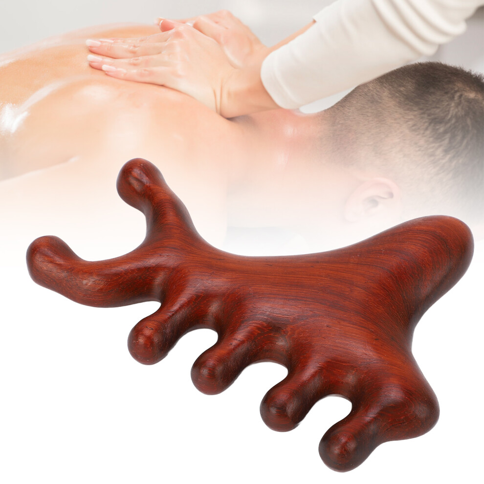Unisex Wooden Massage Comb Wide Teeth Relieve Reduce Stress Meridian Scraping Comb Fish Shaped