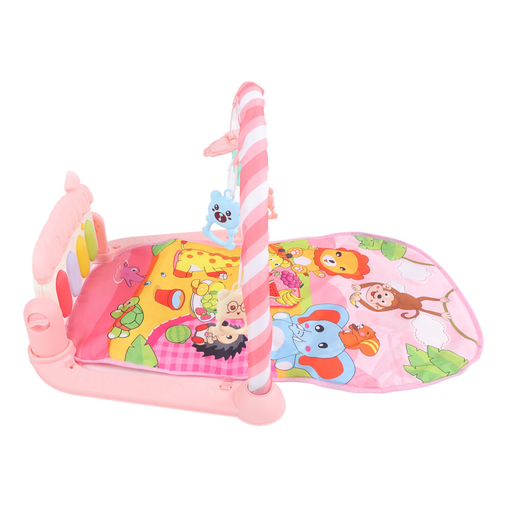 Gym Infant Playmat Piano Musical Early Education Crawling Sensory Gym Piano Mat For Infants Pink