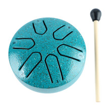 Handpan Drum Professional Mini 6 Note Worry Free Tongue Drum Percussion Instrument with Drumstick Green