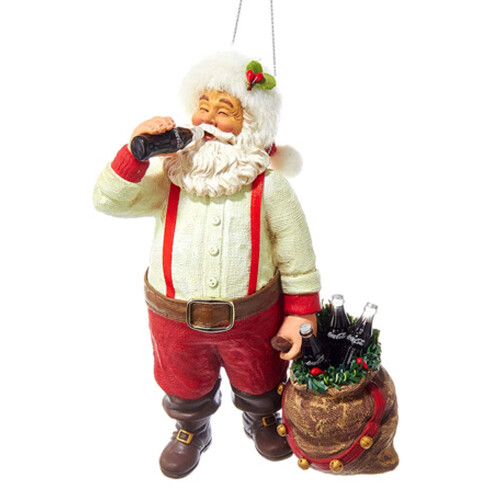 Kurt Adler CC9162 Santa mit Coke Ornament, 5,5"