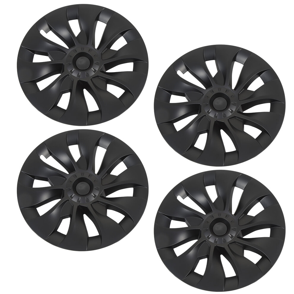 4Pcs 18in Wheel Hubcap Matte Black Cool Sporty Replacement fits 18 Inch Wheels