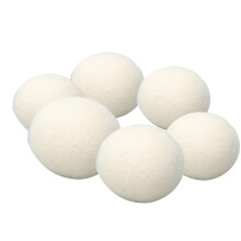 6pcs Wool Drying Balls Reusable Static Reduction Time Saving Skin Friendly Softener Ball for Clothes 3.5cm / 1.4in