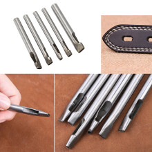 Stahl Leder Punch 5 Stück Oval-Lochentool 6x4 mm bis 12x4 mm Extra Robust aus Stahl