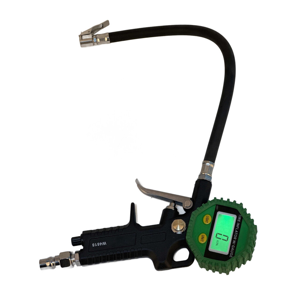 Digital Tire Pressure Gauge Accurate Backlit Portable Tire Gauge with Inflator for SUVs Trucks Bikes