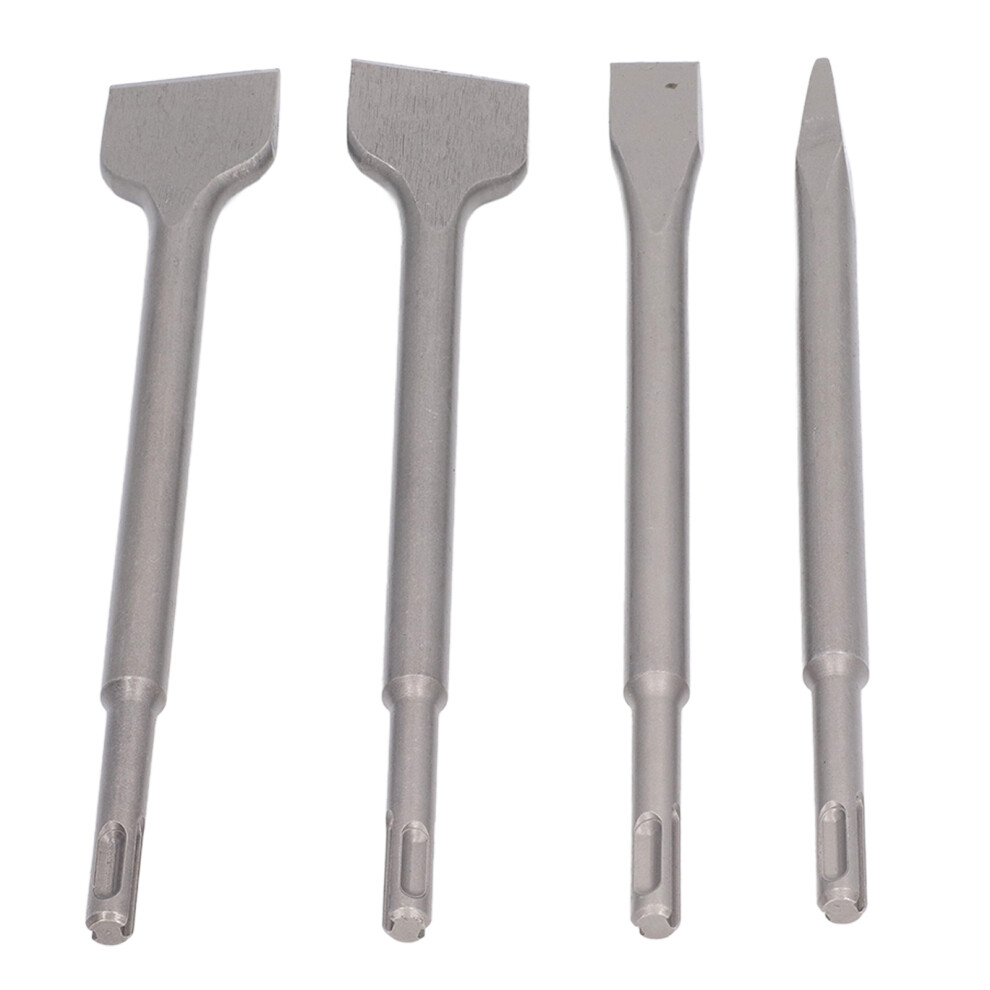 4Pcs Electric Hammer Chisels Round Shank Point And Flat Chisel Set For Stone Concrete Brick Wall 7671315446253