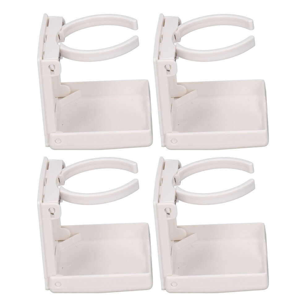 4Pcs Foldable Cup Holder Adjustable Drink Mug Holder For Rv Car Ship Vertical Or Wall Mounting White 8301315447422