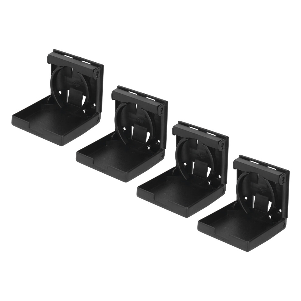 4Pcs Foldable Cup Holder Adjustable Drink Mug Holder For Rv Car Ship Vertical Or Wall Mounting Black 6921315447356