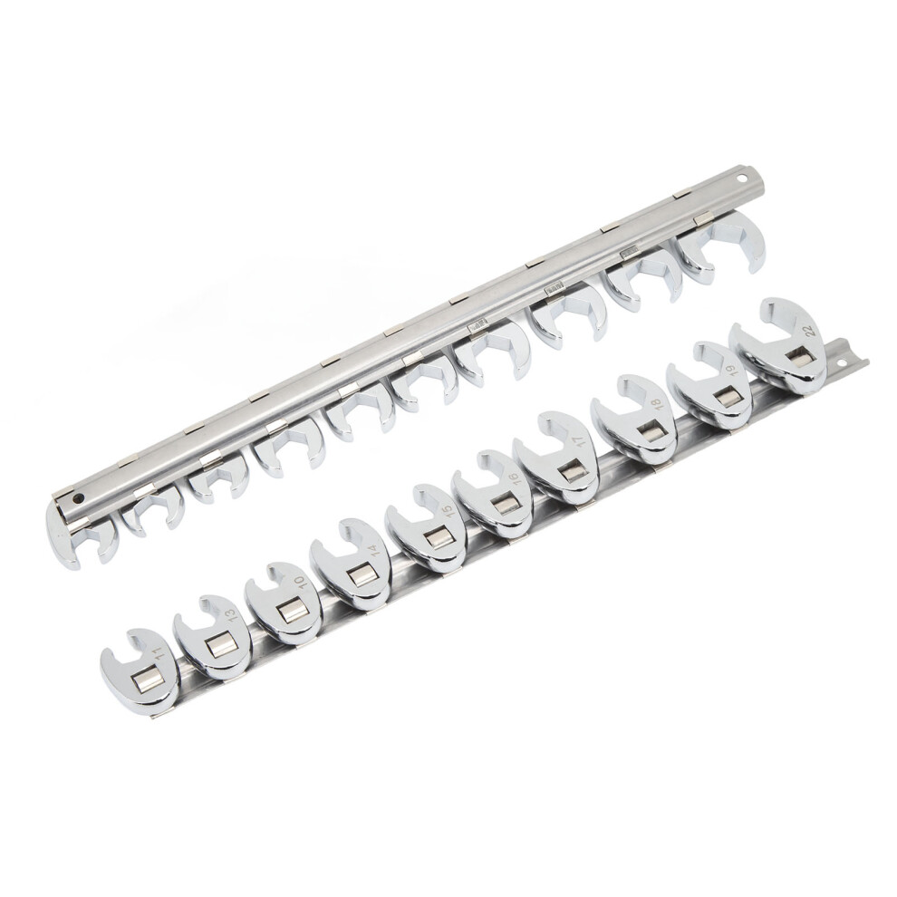 10Pcs Crows Foot Wrench Set 10Mm To 22Mm Sizes Metric Nut Wrench For 3/8In Drive Ratchet 5061315452477