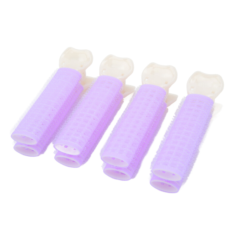 Purple 4Pcs Women Hair Root Clip Fluffy Hair Volumizing Hair Styling Roller Clip For Daily Use