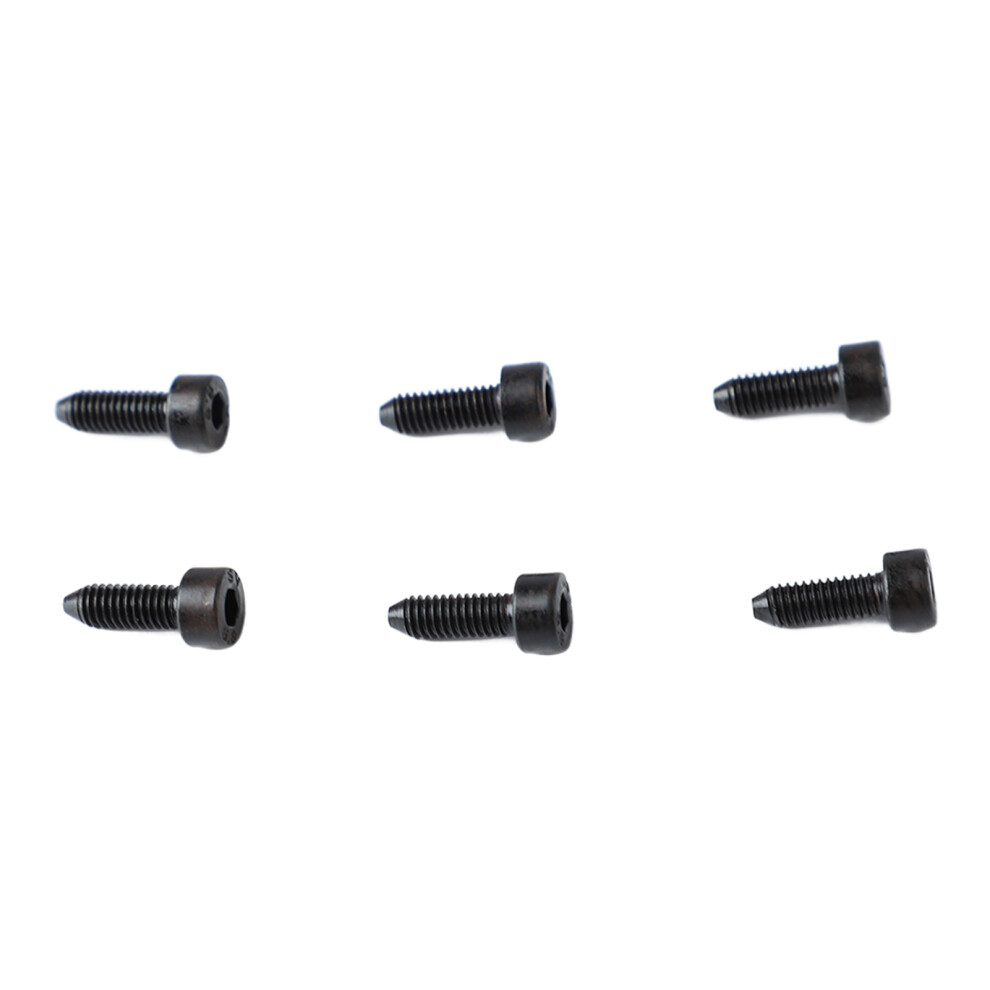 6Pcs Guitar Hex Head Screws Double Tremolo Bridge Saddle String Locking Screw With Taper Tip Black 9431315455611