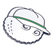 Zinklegierung Magnet Golf-Hutclip mit Ballmarker, Weiß 3,4x3,4 cm