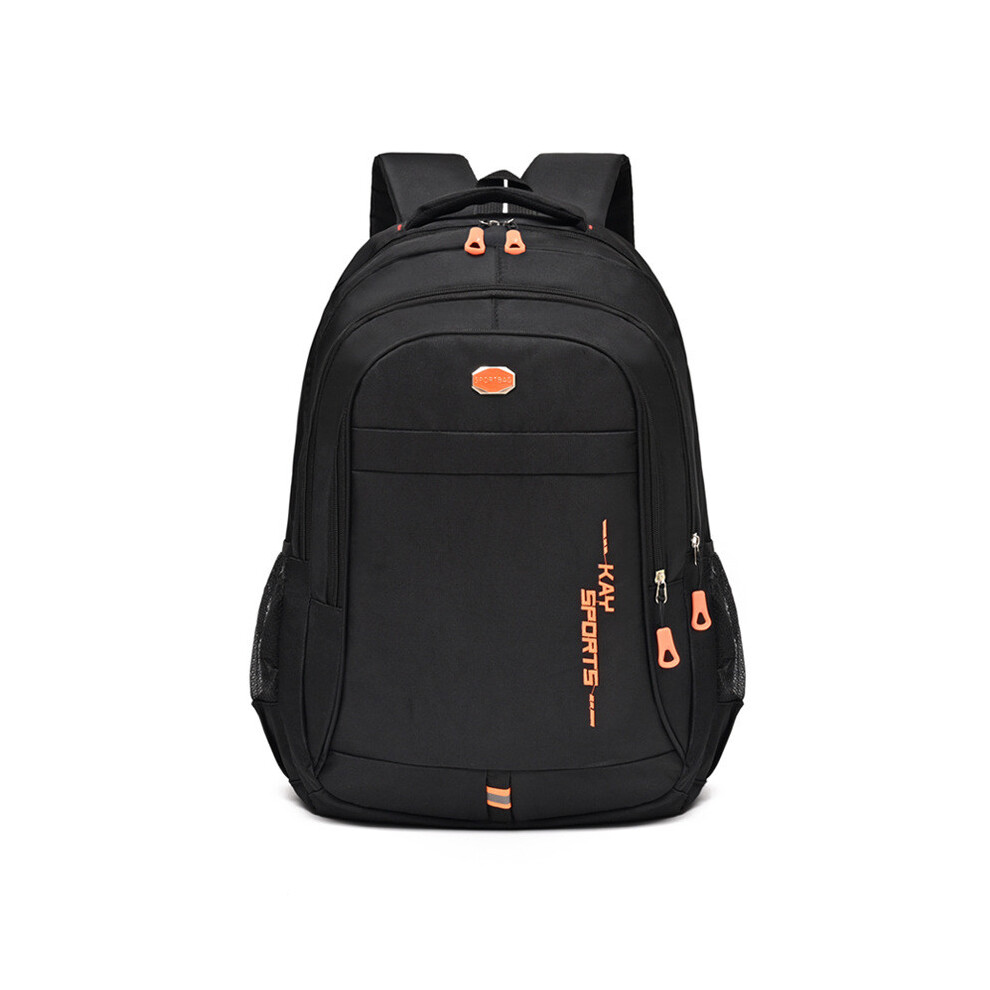 (OrangeRed) Oxford Large Fabric Backpack With Letter Design For Teens And Travel School-image-OPC-PHR7R9N-NEW