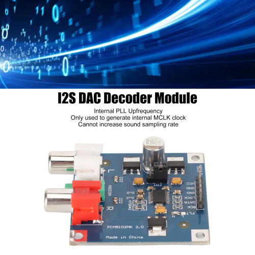 DAC Decoder Board I2S Input 32bit 384K Decoder Module with 3.5mm Headphone Output for Power Amplifier 2