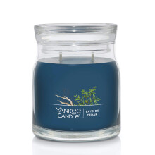 Yankee Candle Bayside Cedar Scented, Signature 13oz Medium Jar 2-Wick Candle, Over 35 Hours of Burn Time