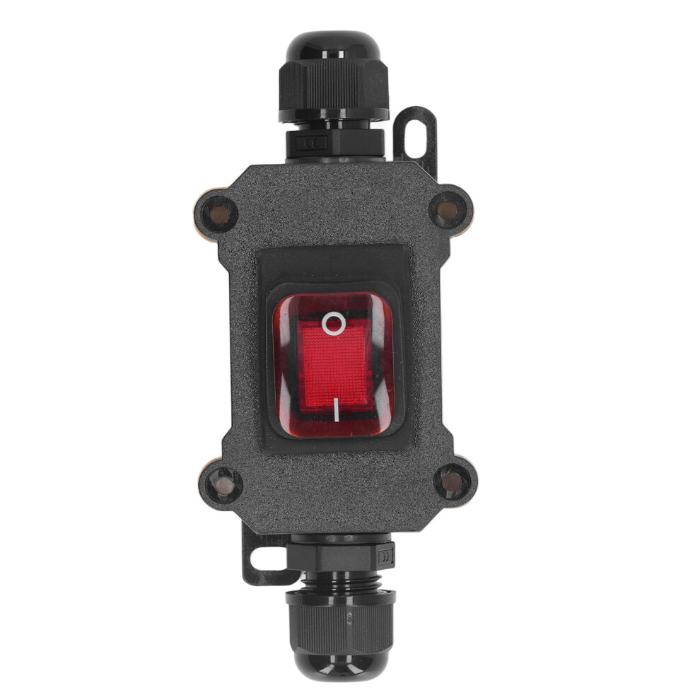 4 Pin 2 Position Inline Cord Switch With Rocker Button Ip65 Waterproof On Off Outdoor Toggle Switch Red 4251315472105