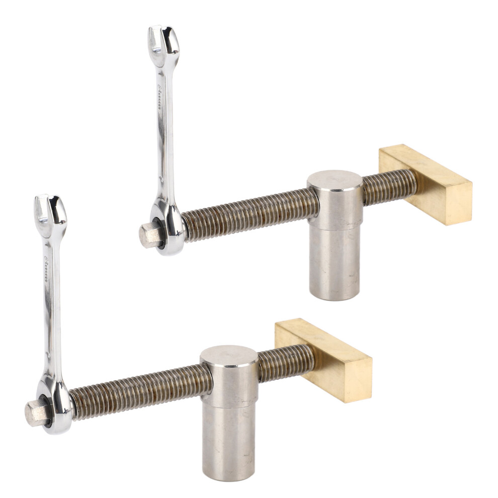 Woodworking Desktop Clip Stainless Steel Brass Block Bench Dog Clamp Workbench Fast Fixed Clip Steel Color 19Mm/7.5In 4601315473174
