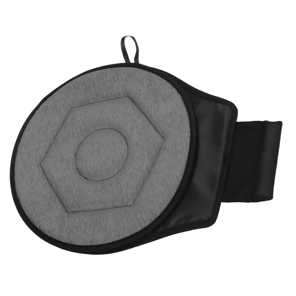 Grey Round Car Cushion 360 Degrees Rotating Geometric Rhombic Shape Portable Rotating Seats Cushion For Elderly