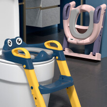 Potty Training Toilet Seat with Step Stool Ladder Handle Foldable Toilet Trainer Seat 2-Level Pedal Height Adjustable for Boys & Girls Todd