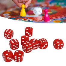 30 Stück Weißes Kunststoff-Sechseck-Würfel-Set für Brettspiele & Unterricht
