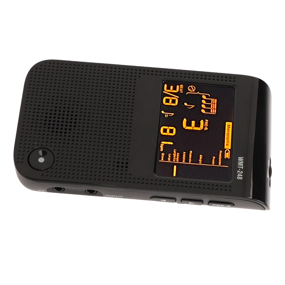 Metronome Tuner 3 in 1 USB Rechargeable Universal Digital Metronome Tuner Tone Generator for All Instruments Black