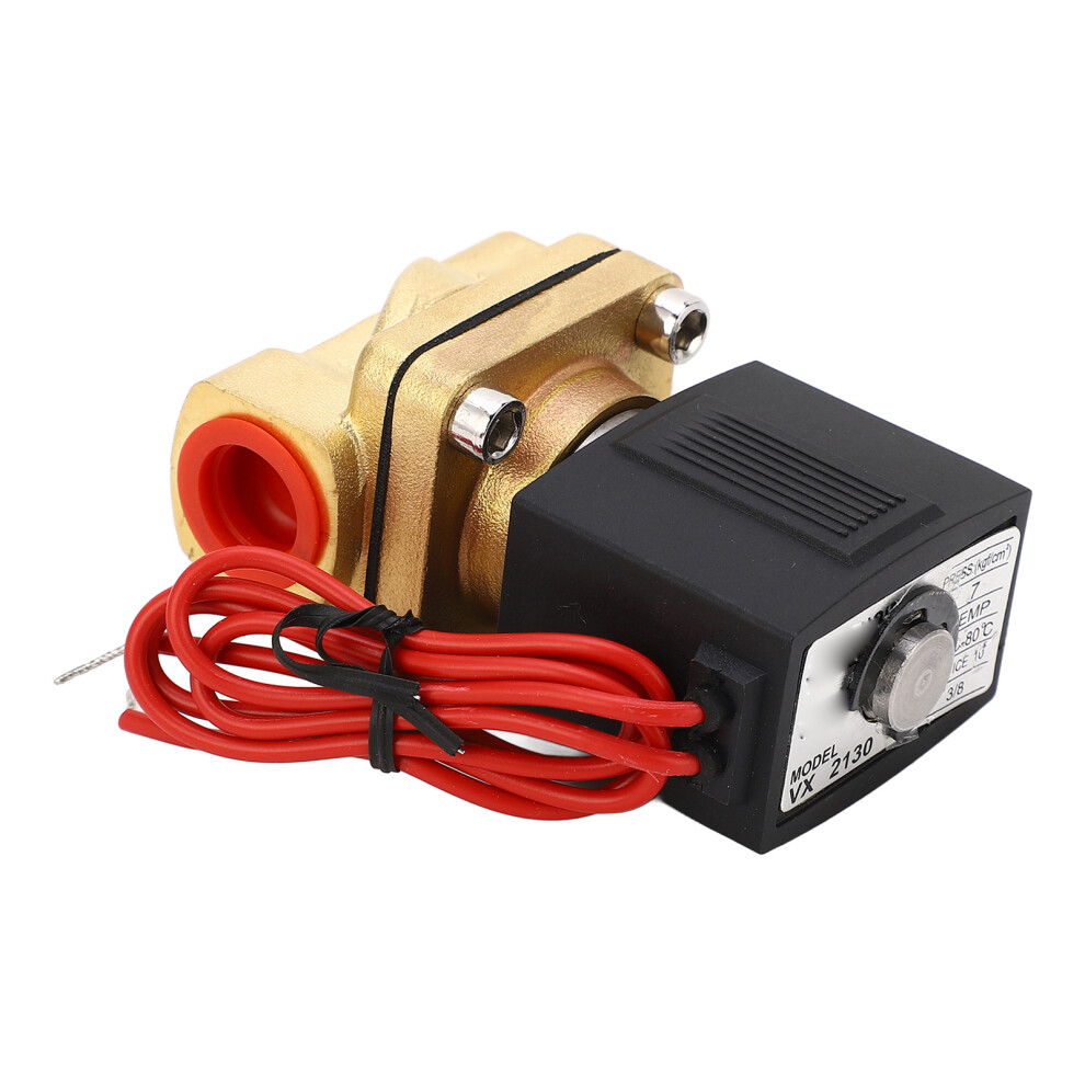 Pneumatic Solenoid Valve Quick Response Copper Good Sealing Normally Closed Solenoid Valve For Oil Air G3/8 Ac220v 7691315491053