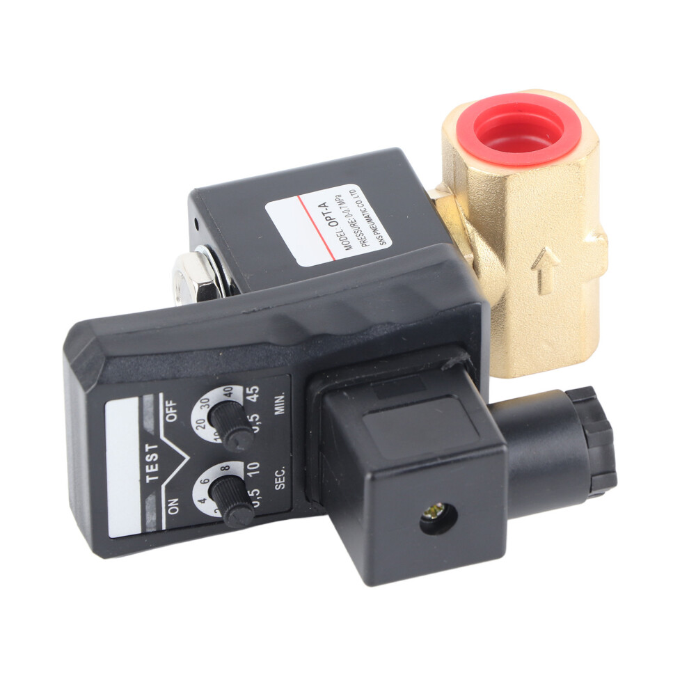 Electronic Drain Valve With Timer Tank Drainage Electric Solenoid Valve For Air Compressor Split Type Ac220v 4051315491188