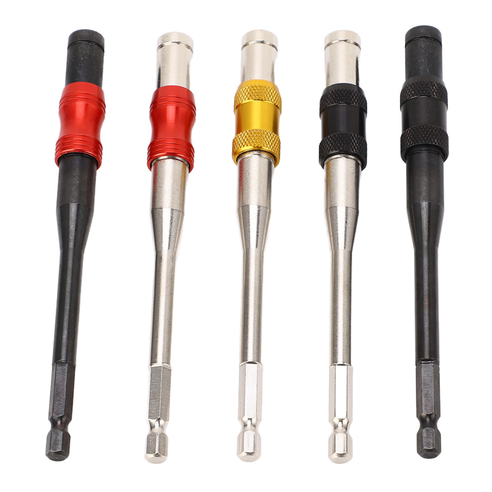 Pivoting Bit Tip Holder Magnetic 1/4 Inch Hex Shank Drill Bit Extender Quick Release Self Locking Rod 145Mm 8091315492279