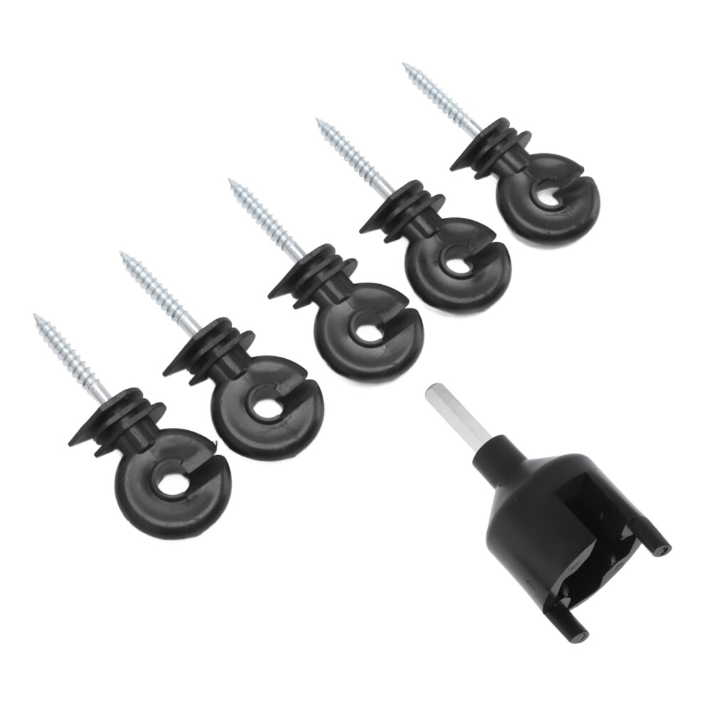 50Pcs Electric Fence Insulator Screw In Insulator Fence Ring Post Wood Post Insulator With Insulator Socket Tool 7901315492180