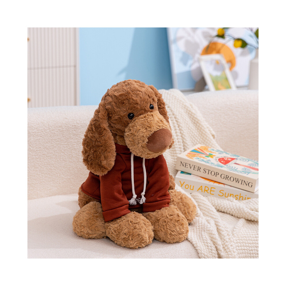(Brown, 23cm) Devon Rex Schnauzer Fox Kid Plush Toy Hoodie Sweater Doll Pp Filling Doll Cotton-image-OPC-PHR7ZNF-NEW