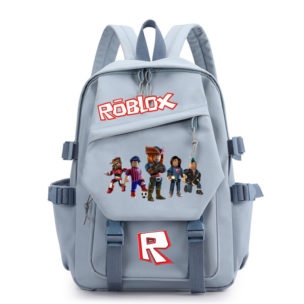 (Blue B) Roblox Style Campus Oxford Fabric Backpack Multiple Patterns Teen Students Bags-image-OPC-PHR7ZY9-NEW