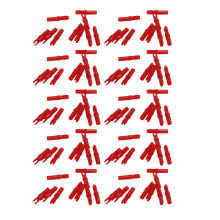 100 Stück rote Kunststoffbogenpfeilfedern, langlebig, leicht, 3,2 cm