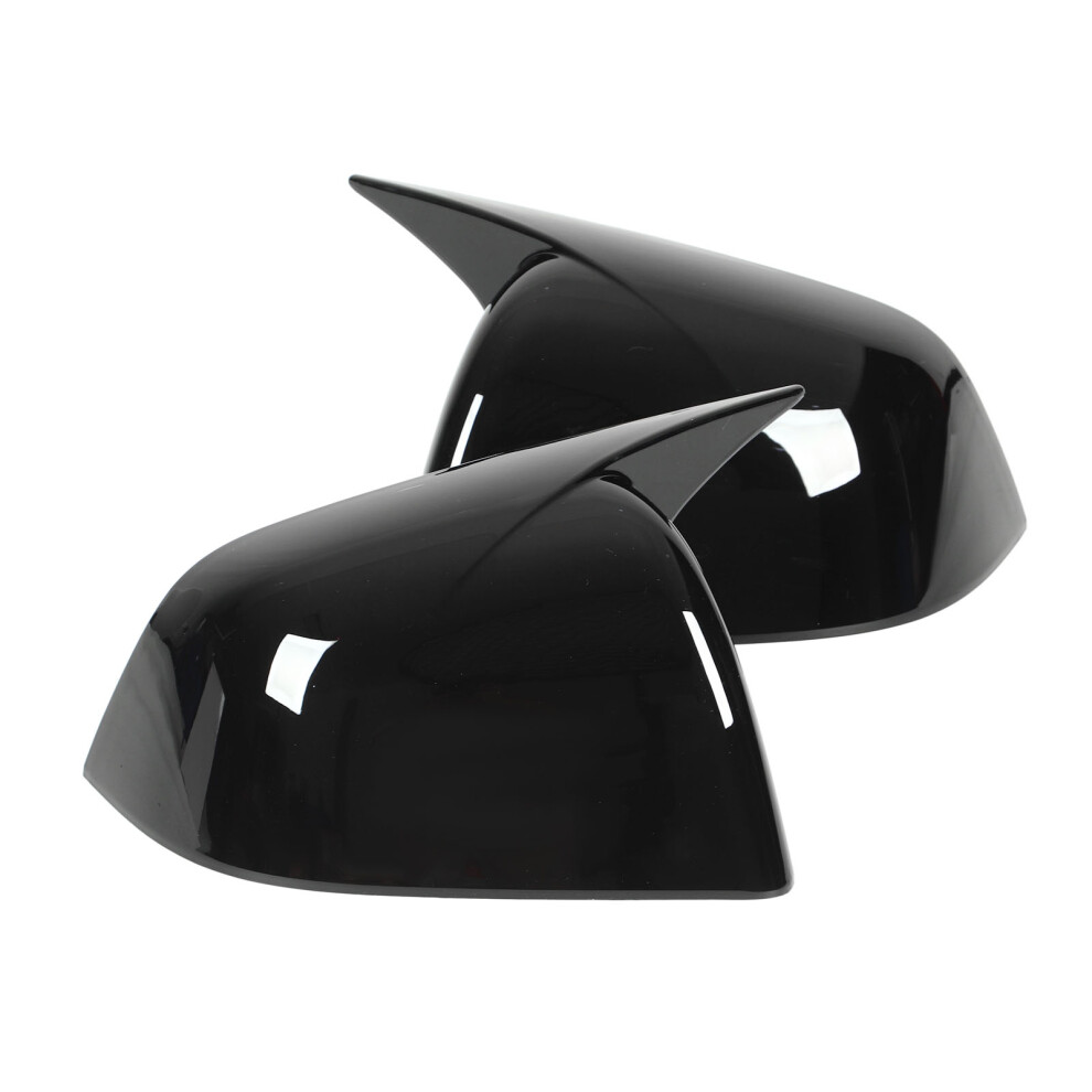 Side Rearview Mirror Cover High Glossy Door Exterior Wing Mirror Caps Replacement For Tesla Model Y 2020 To 2023 Black 8751315496300