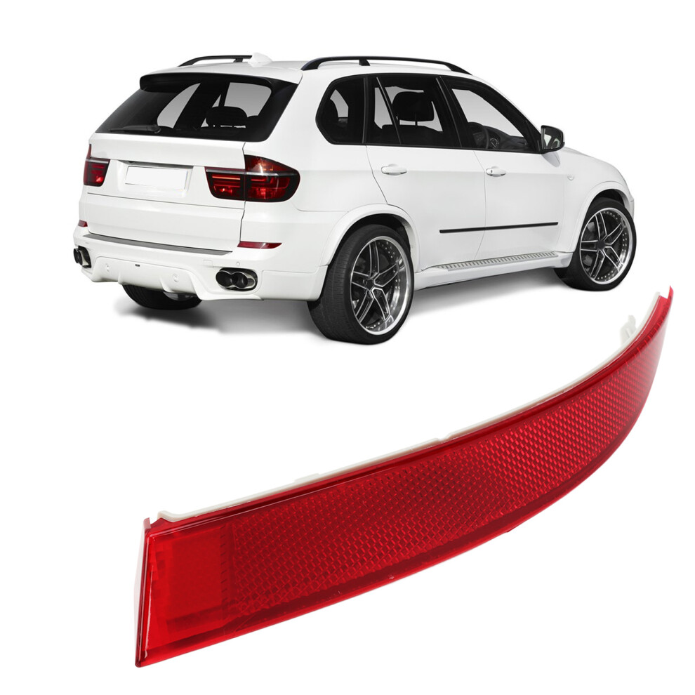 Rear Bumper Reflector Waterproof Colorfast Smooth Surface Housing Reflective Strip Fit For X5 E70 Lci Right 63147240998 Red 3771315496358