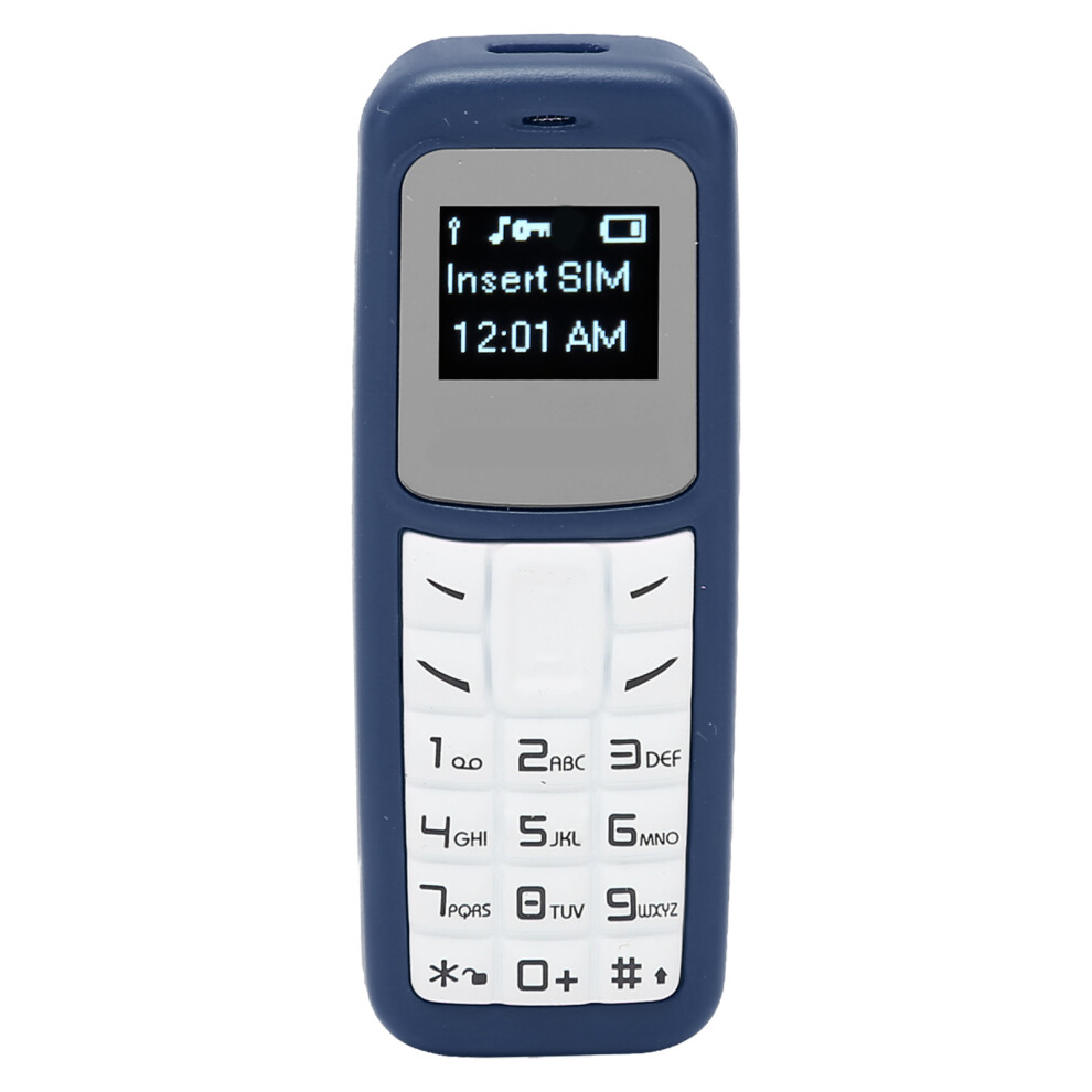 Mini Mobile Cell Phone Small Mobile Phone Tooth Headset Dialer With Ear Hook Support Sim 0.66Inch Blue 8401315499039