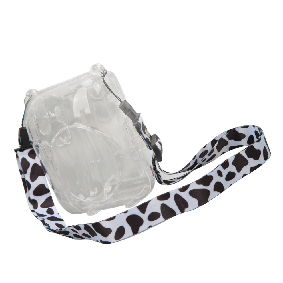 Instant Camera Case Kit Shoulder Strap Sticker Camera Case Durable Camera Protective Clear Case For Instax Mini 12 Cow Pattern 4941315499485