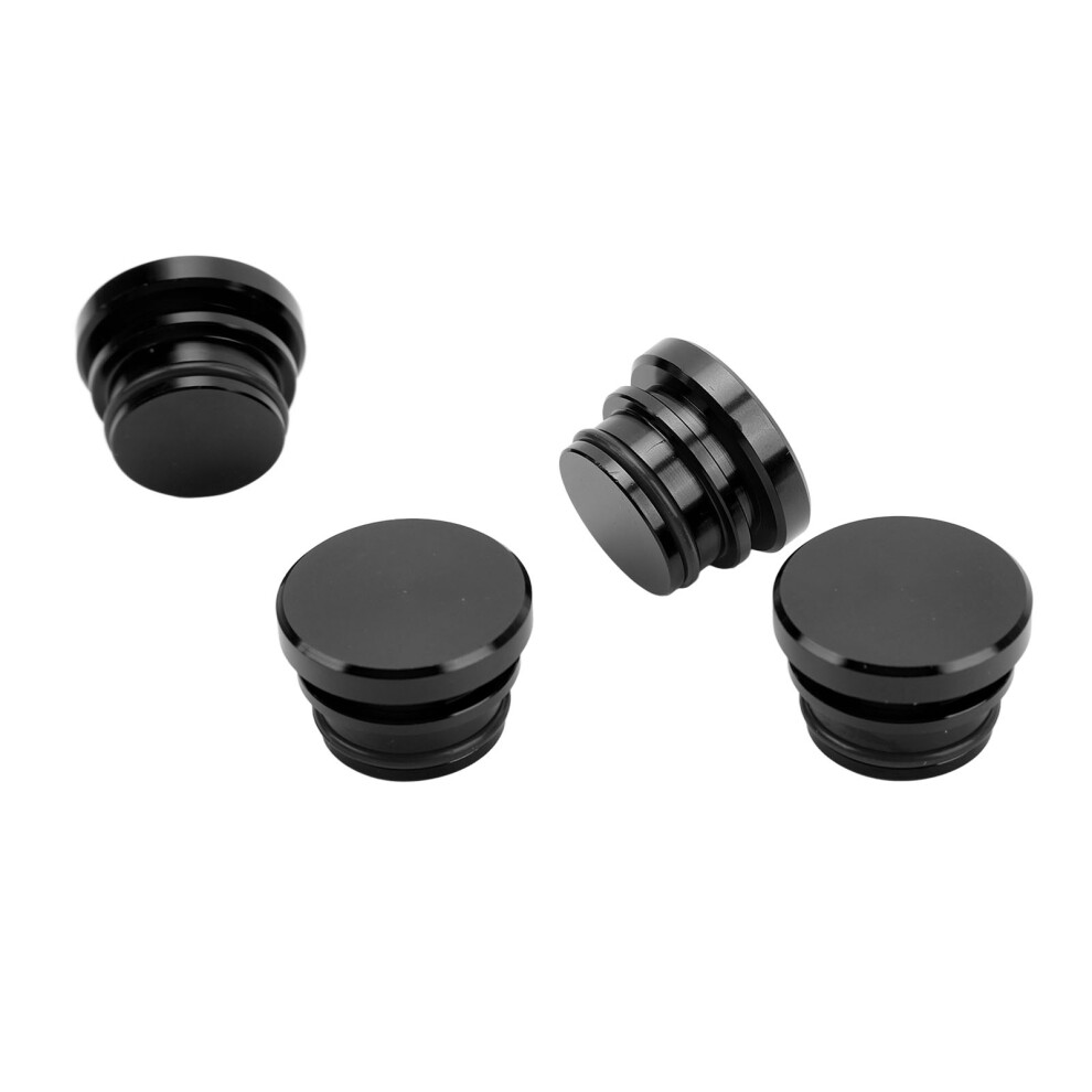 4 Pcs Cigarette Lighter Plug Socket Cap Aluminium Alloy Power Outlet Dust Cover For Vehicles With 12V Accessory Plug Black 8431315502316