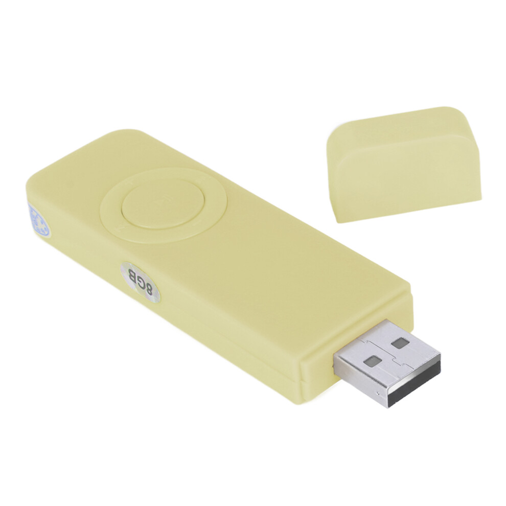 Mp3 Player 8Gb Memory 64Gb Expandable Usb Flash Drive Type Support Otg Hifi Lossless Sound Slim Portable Music Player Yellow 7901315507440