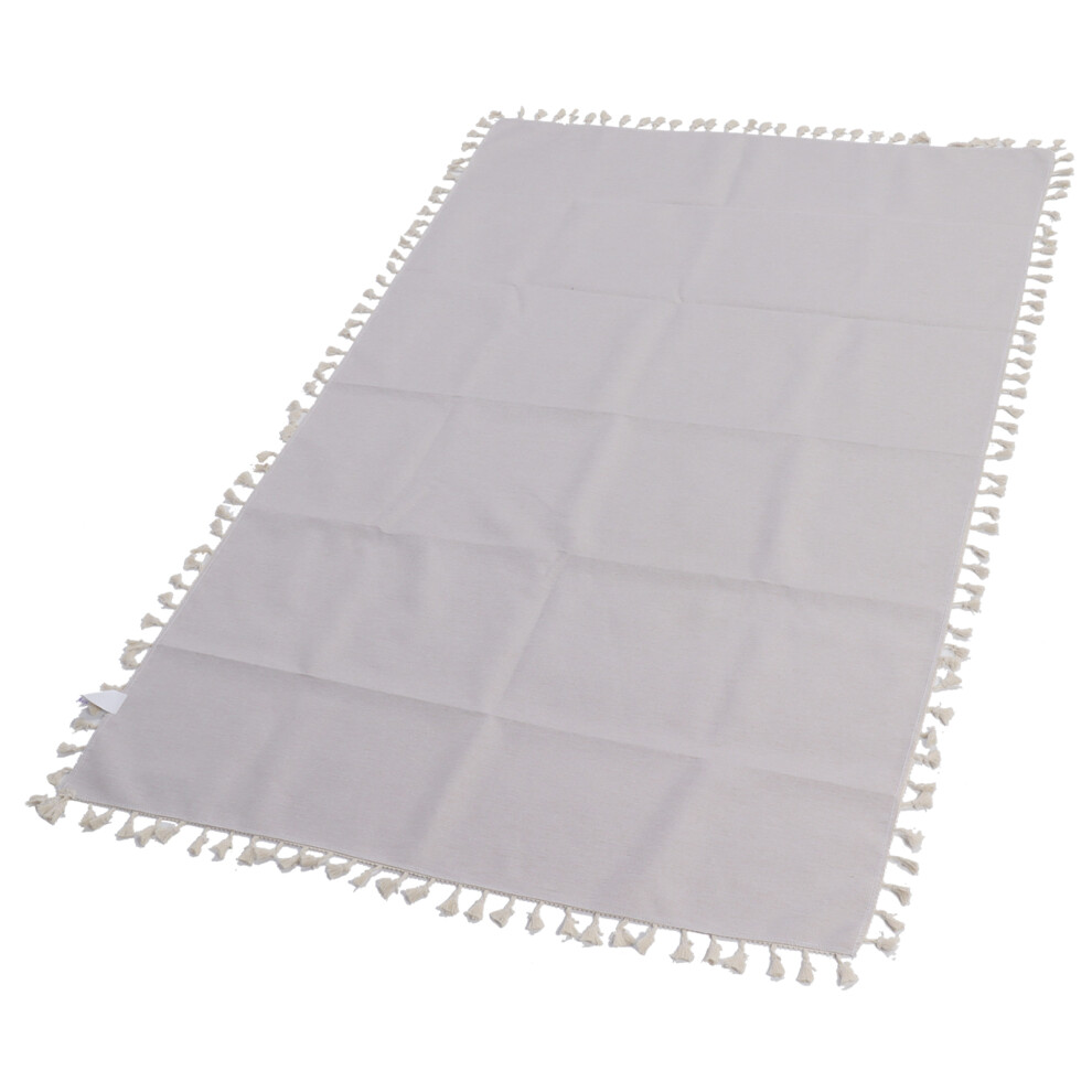 Cotton Linen Tablecloths Waterproof Oilproof Washable Wrinkle Free Tassels Rectangle Dining Table Cloth for Dining Room