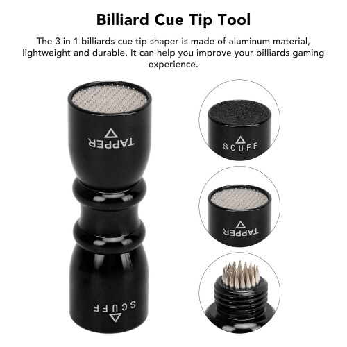 Cue Tip Shaper Pool Billiard Cue Tip Tool Billiard Pool Accessory 2