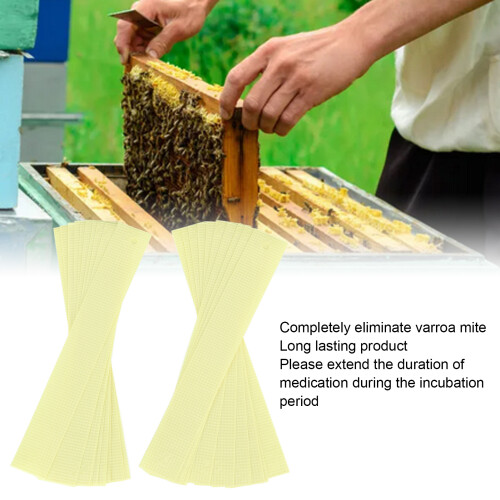20Pcs Fluvalinate Strips Set Beekeeping Medicine Tools for Beehive Varroa Mite Removal 2