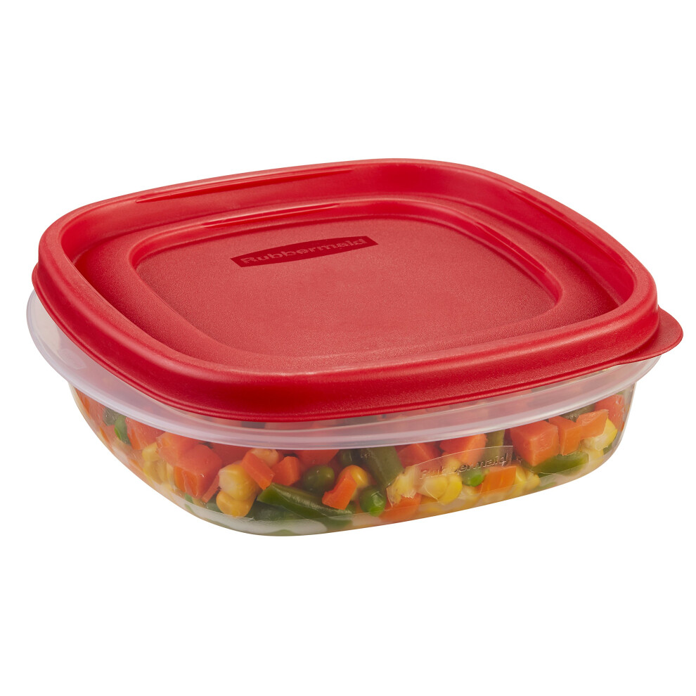 Contenitore Per Alimenti Rubbermaid Easy Find Lids, 3 Tazze, Rosso Racer